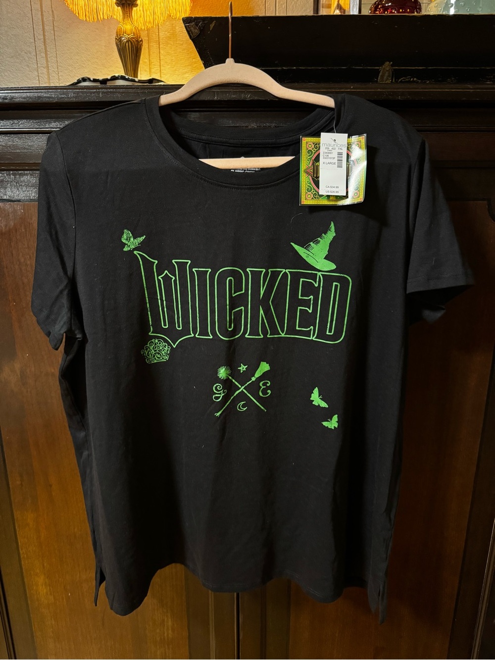 Maurices Black Short-Sleeve Tee with Neon Green WICKED Graphic